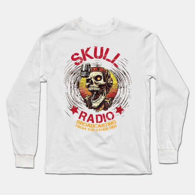 Skull Radio - broadcasting from the other side Long Sleeve T-Shirt by KO&ZO